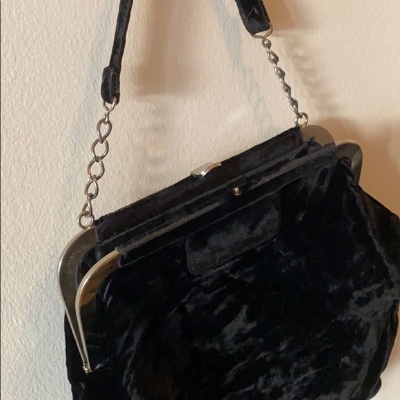 Vintage 1950s Black Velvet Hobo with Coin Purse - Picture 7 of 7